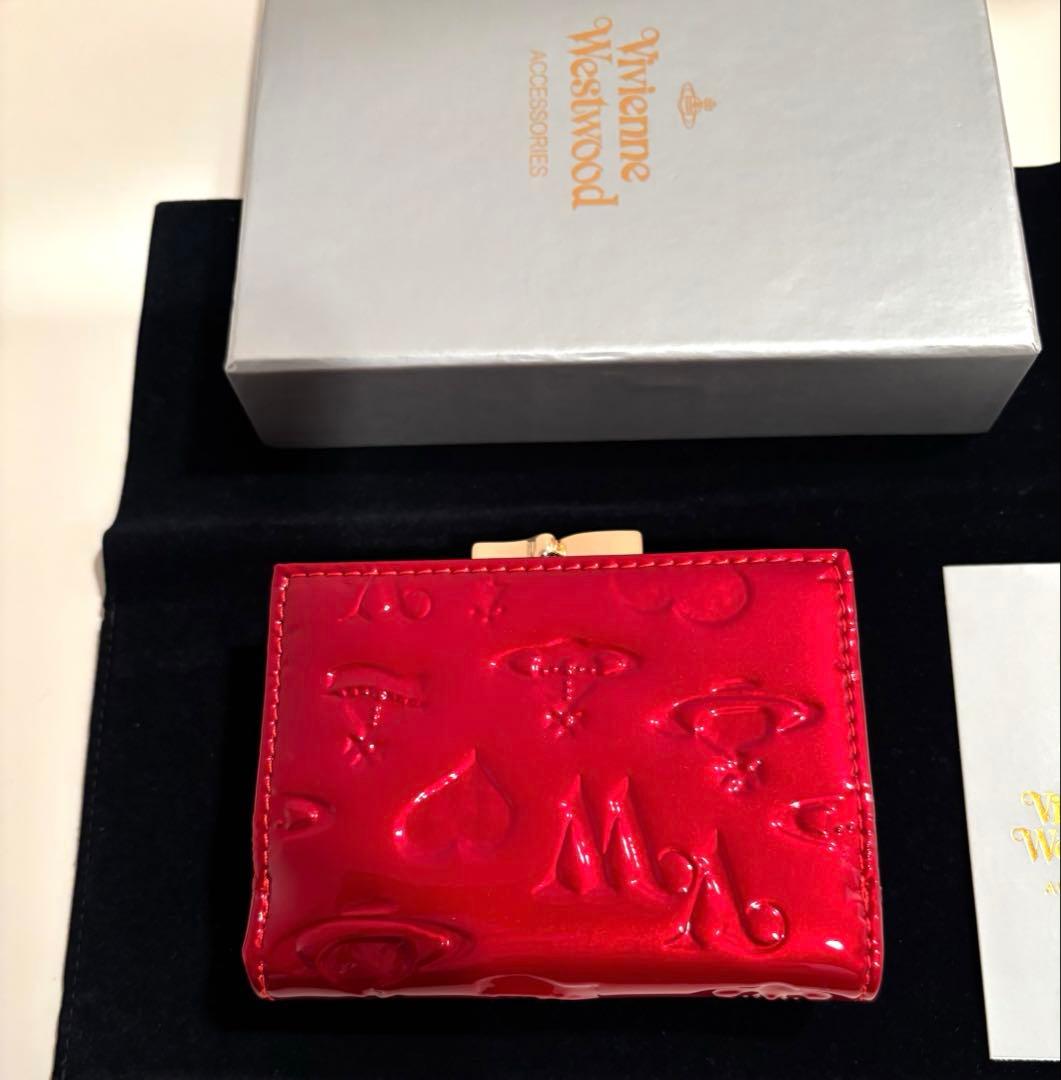 新品未使用❤︎Vivienne Westwood 3つ折り財布 エナメル 赤