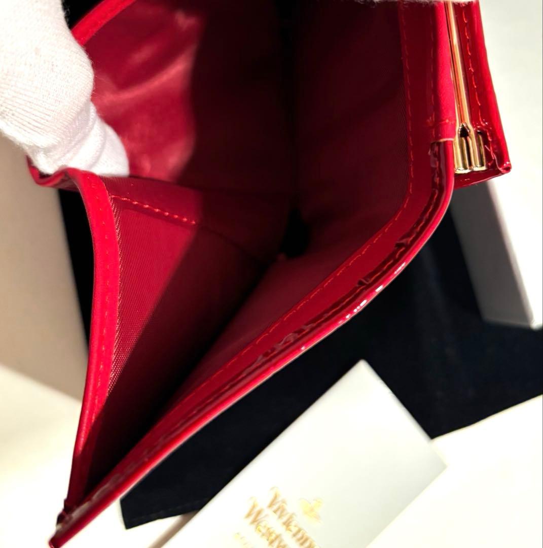 新品未使用❤︎Vivienne Westwood 3つ折り財布 エナメル 赤