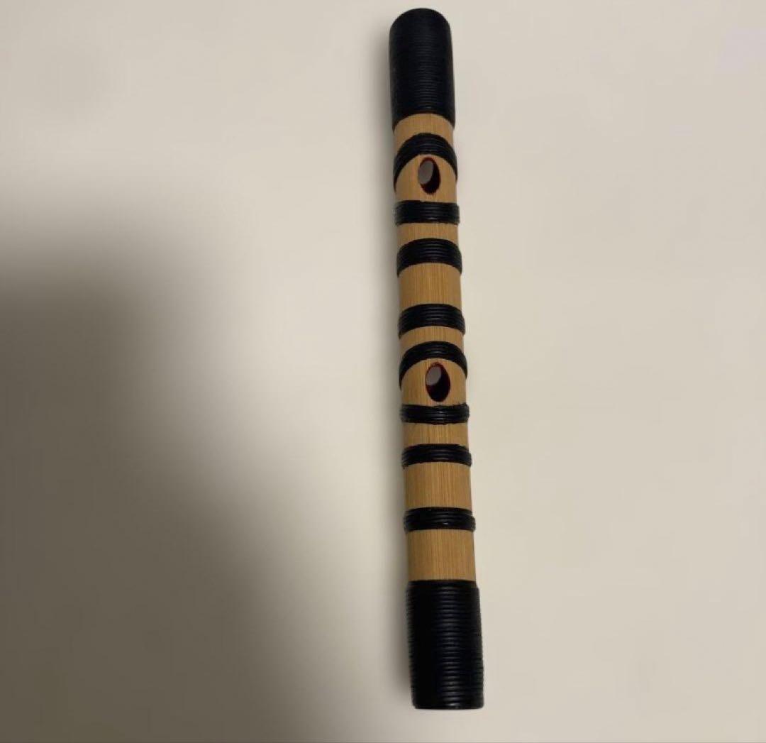 篳篥(ひちりき) 本管　雅楽　白竹　籐巻き　カシュウ漆塗り　ろぜつリード付き