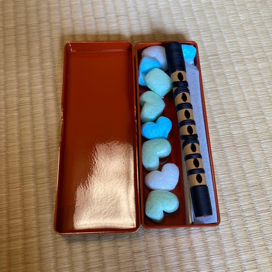 篳篥(ひちりき) 本管　雅楽　白竹　籐巻き　カシュウ漆塗り　ろぜつリード付き