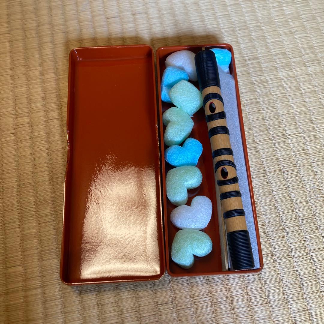 篳篥(ひちりき) 本管　雅楽　白竹　籐巻き　カシュウ漆塗り　ろぜつリード付き