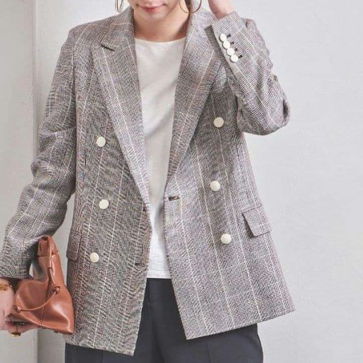 UNITED ARROWS UWSC リネン ブレザー 40 ダブルジャケット