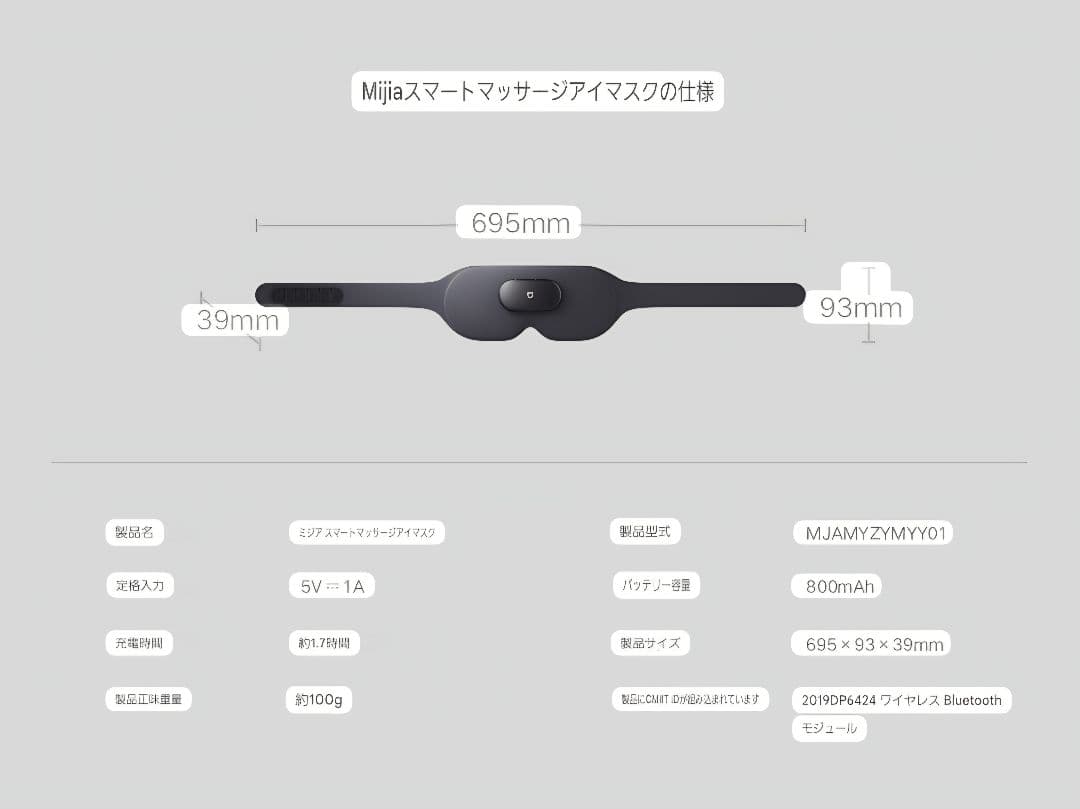 Xiaomi Mijia スマートマッサージアイマスク