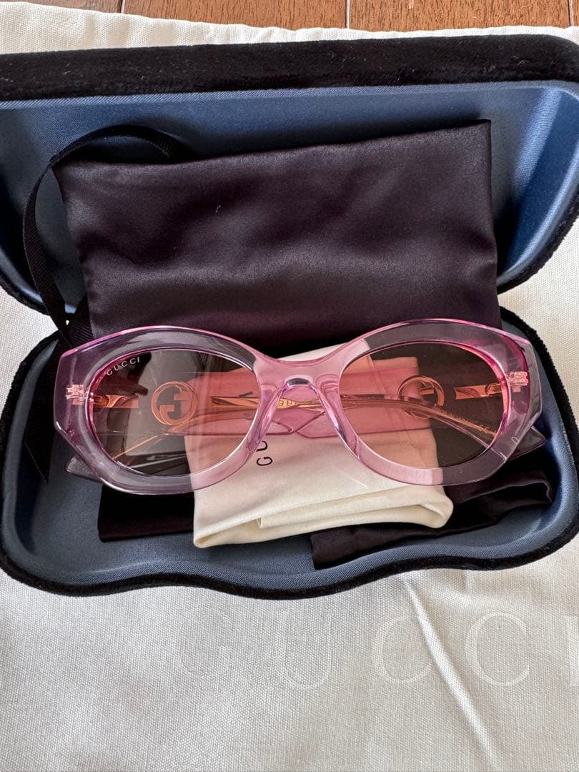 GUCCI GG1553S クリア ピンク バタフライ サングラス