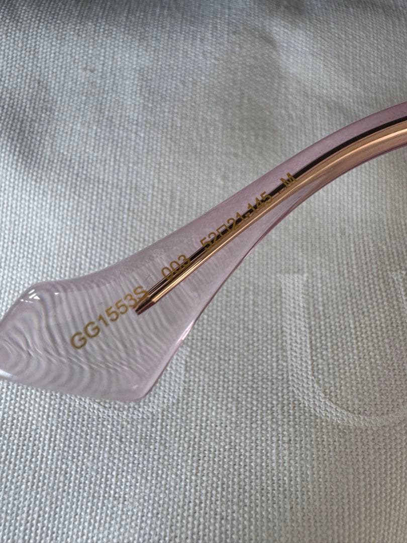 GUCCI GG1553S クリア ピンク バタフライ サングラス