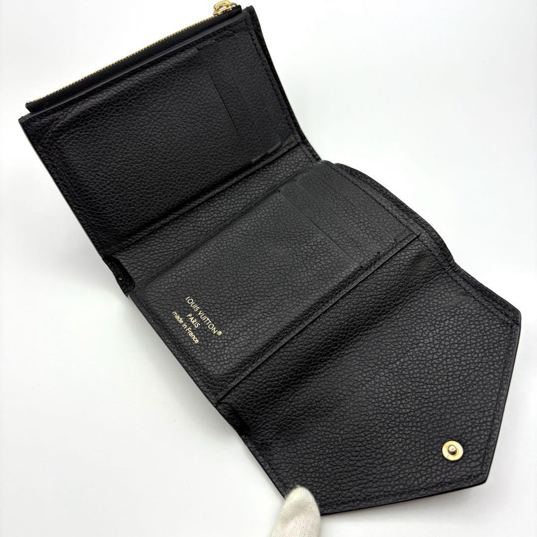 【新型IC】ルイヴィトン ヴィクトリーヌ アンプラント ノワール 黒 折財布