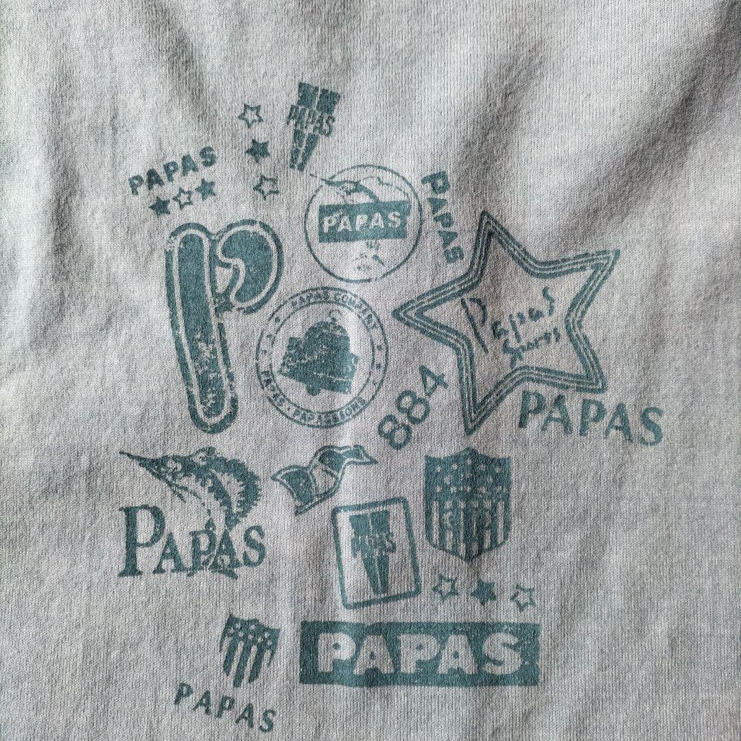 パパス ヘンリーネック　バックプリントTシャツ　Mサイズ未使用タグ付き