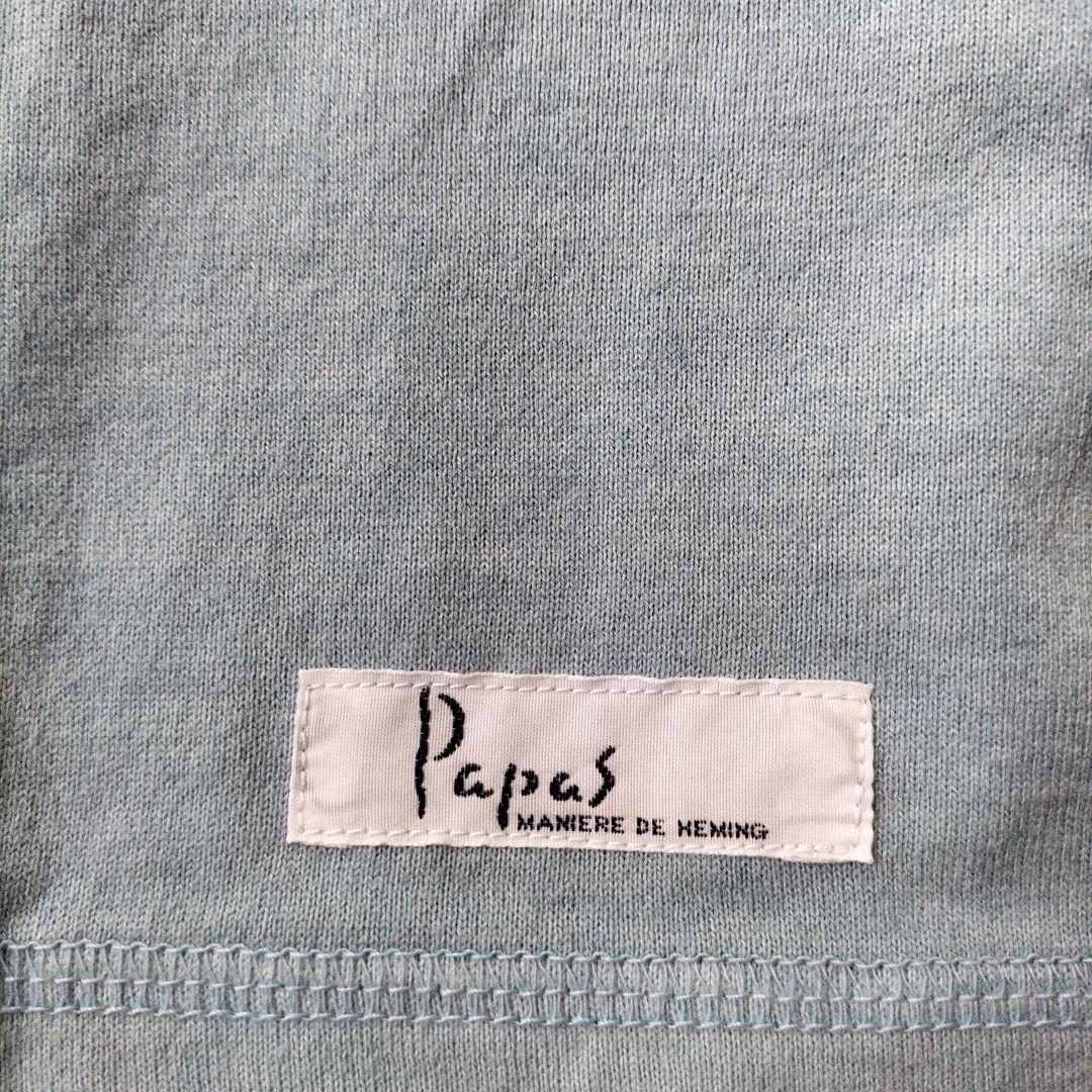 パパス ヘンリーネック　バックプリントTシャツ　Mサイズ未使用タグ付き