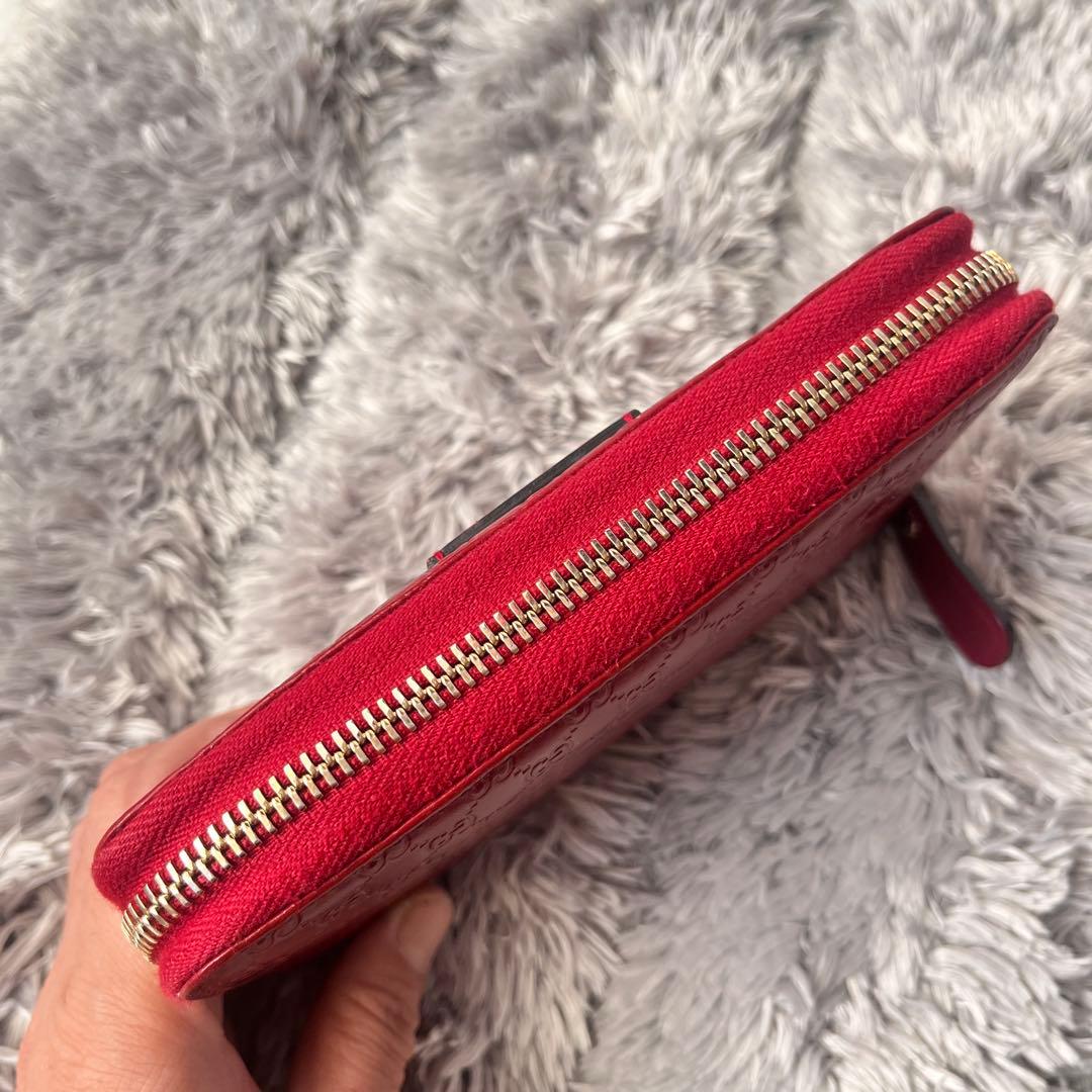 極美品✨GUCCI マイクロシマ　マキシサイズ　財布　ラウンドジップ　レッド