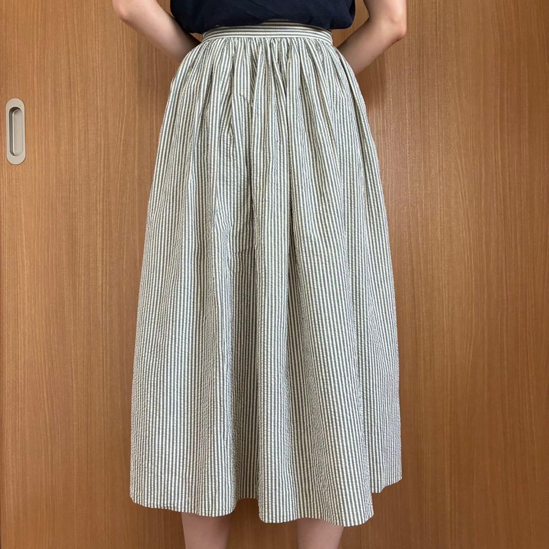 古着 ラルフローレン ロングスカート シアサッカー ralphlauren
