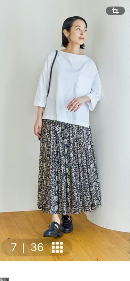Soi-e ソワ　花柄コットンスカート　未使用品