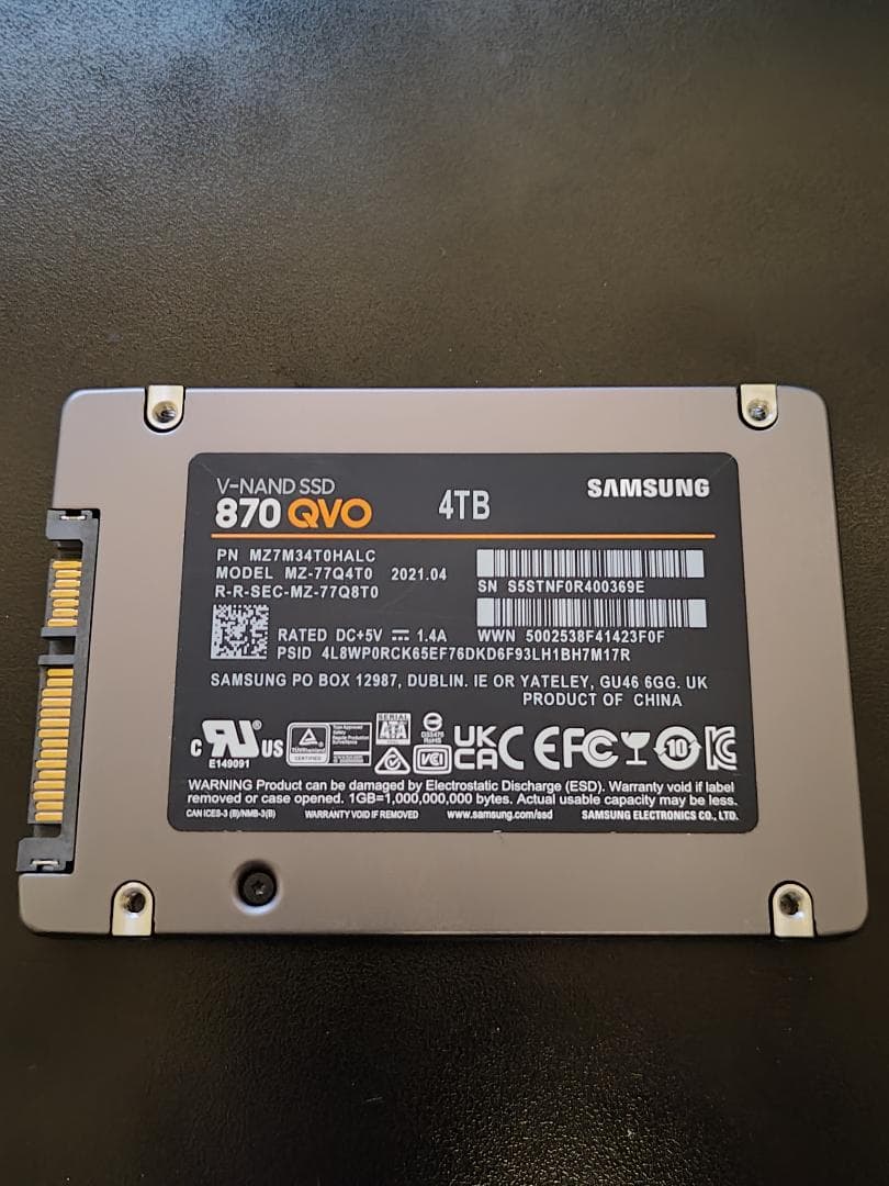 内蔵型SSD Samsung SSD 870 QVO 4TB