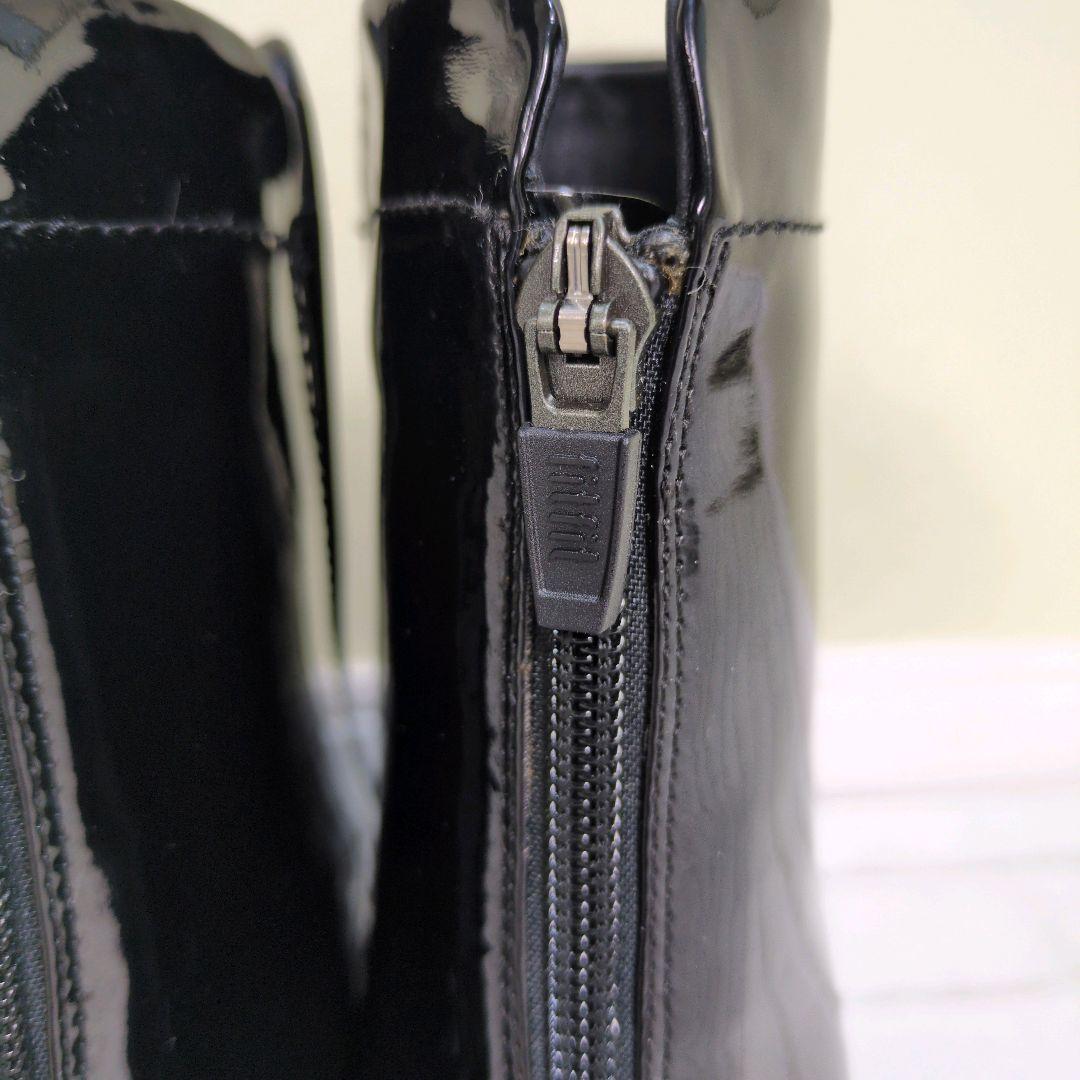 未使用美品　fitfit　フィットフィット　バックジップ　ショートブーツ　シボ革