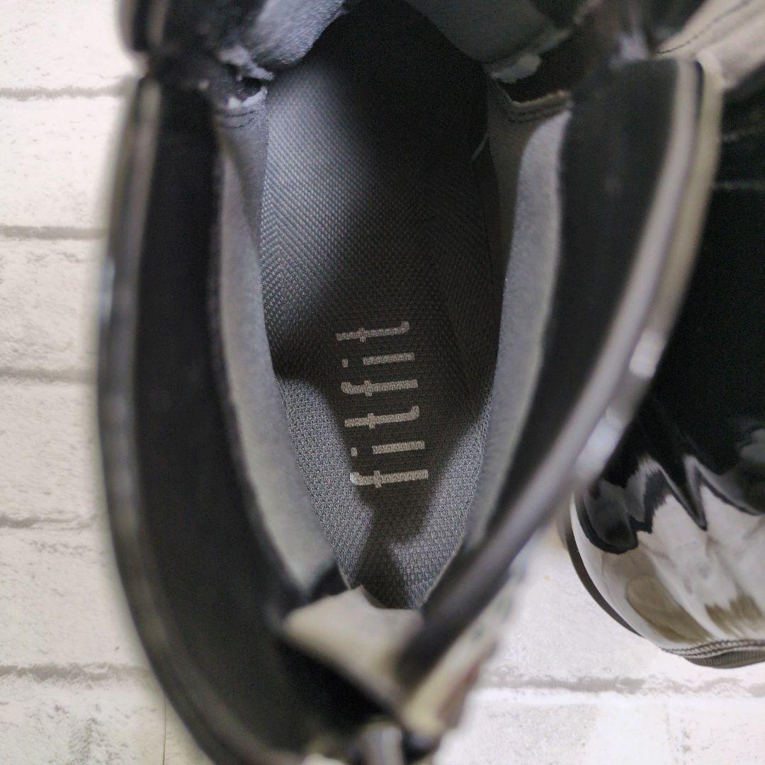 未使用美品　fitfit　フィットフィット　バックジップ　ショートブーツ　シボ革
