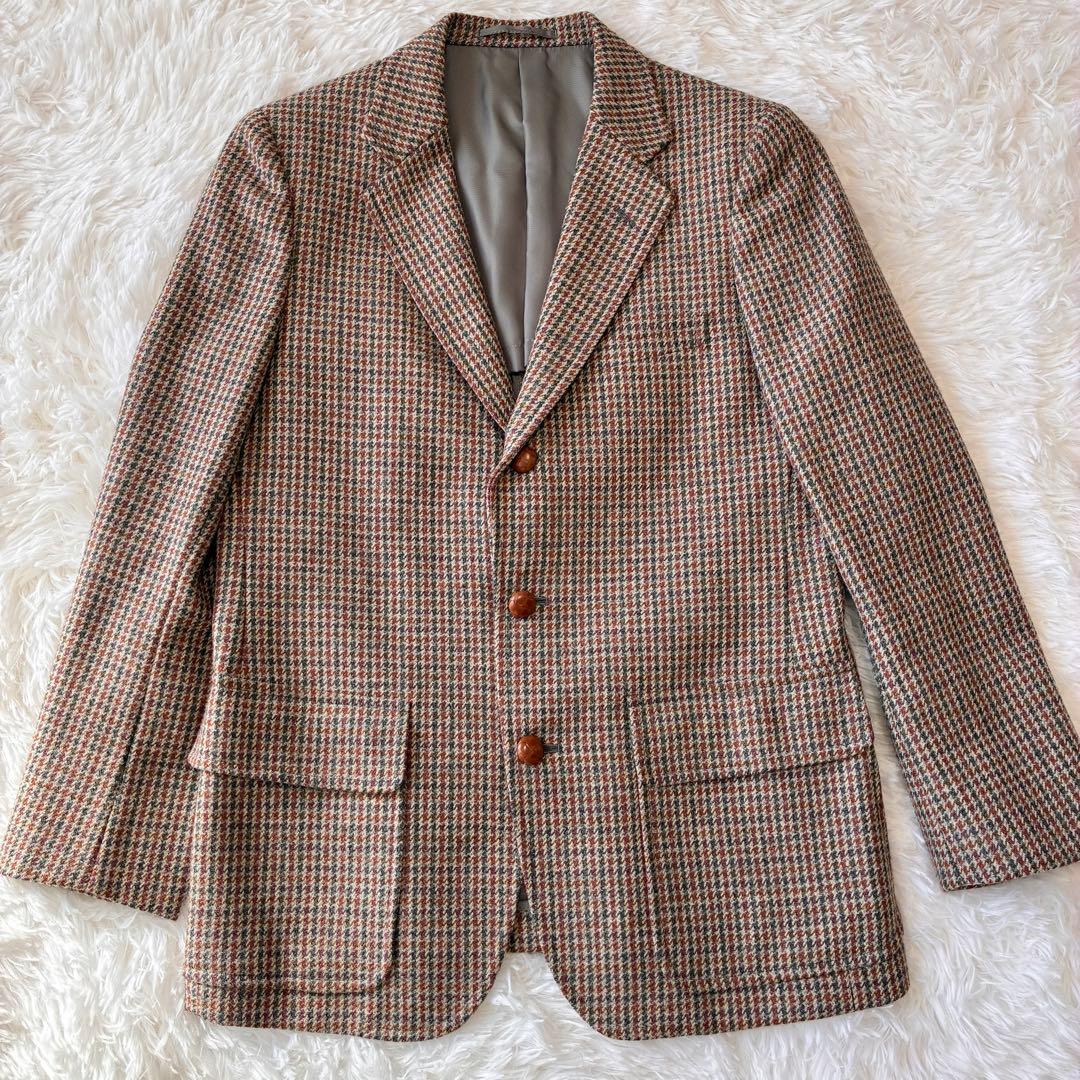 【美品】J.PRESS ツイードジャケット レディース 三つ釦 くるみボタン