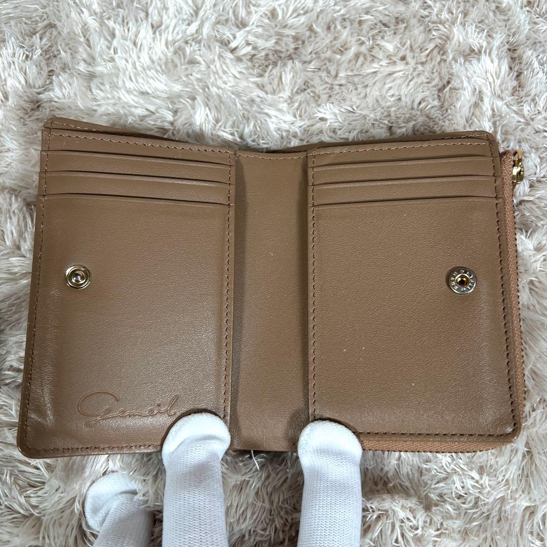 箱タグ付き✨　gemeil ミニマルウォレット モカ