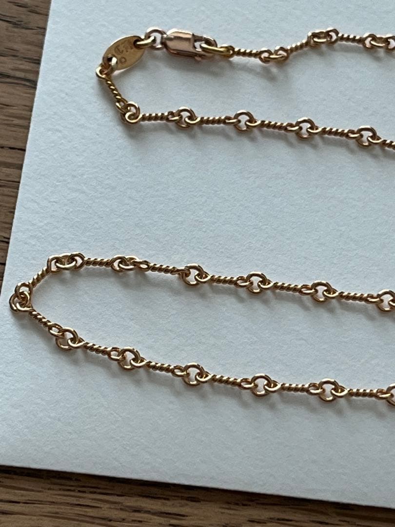 クロムハーツ 22k ツイストチェーン 20inc クロス ゴールド 付属品完備