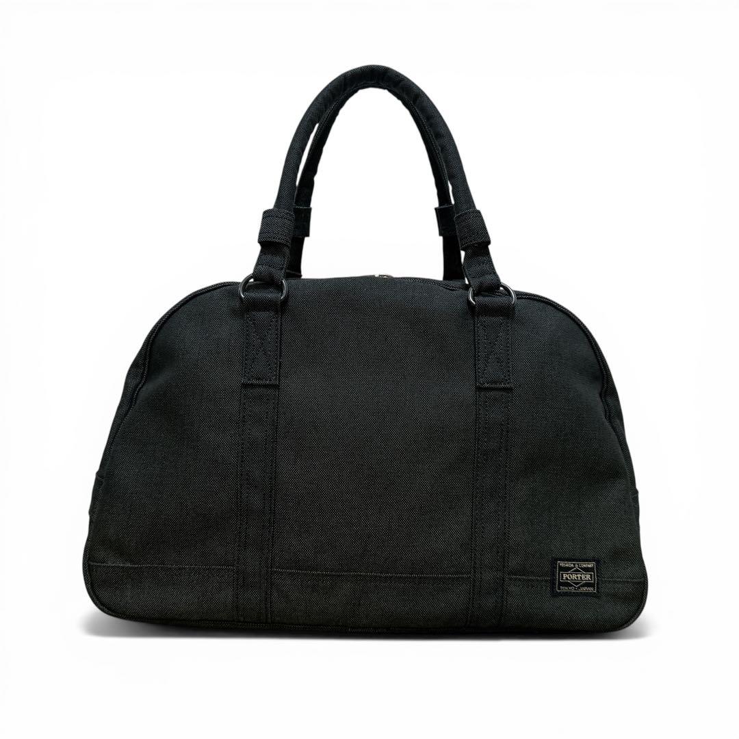 【美品】PORTER スモーキー ボストンバッグ L ブラック 黒 デニム