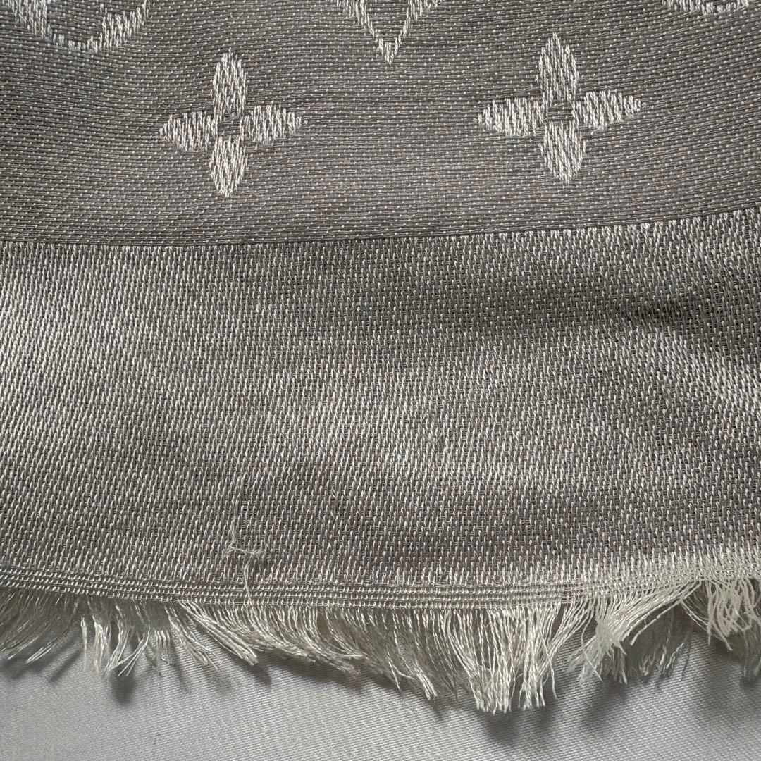 LOUIS VUITTON　ショール・モノグラム　 ストール 　グレー