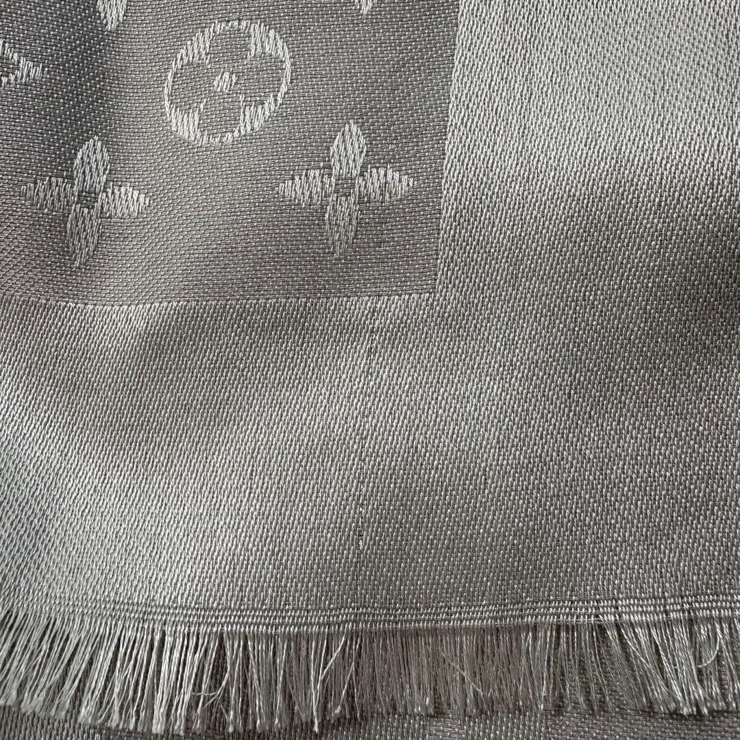 LOUIS VUITTON　ショール・モノグラム　 ストール 　グレー