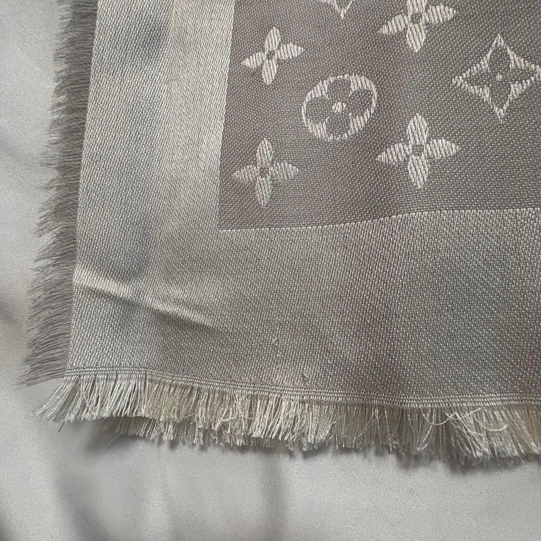 LOUIS VUITTON　ショール・モノグラム　 ストール 　グレー