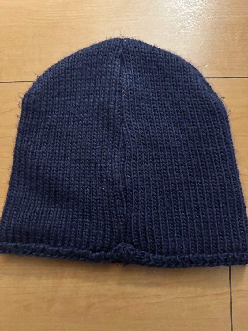 STUSSY ビーニー ネイビー Sロゴ