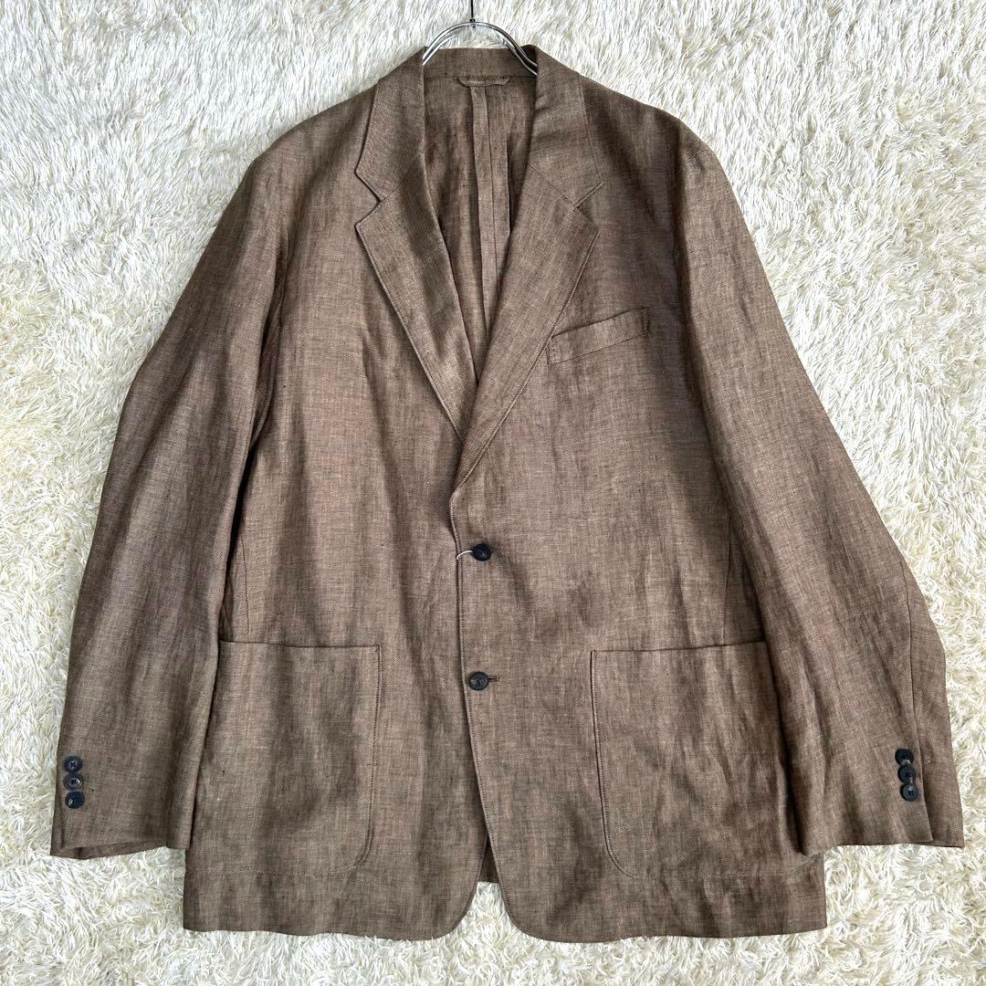 【新品55000円 XL】ユナイテッドアローズ　テーラードジャケット　麻100%
