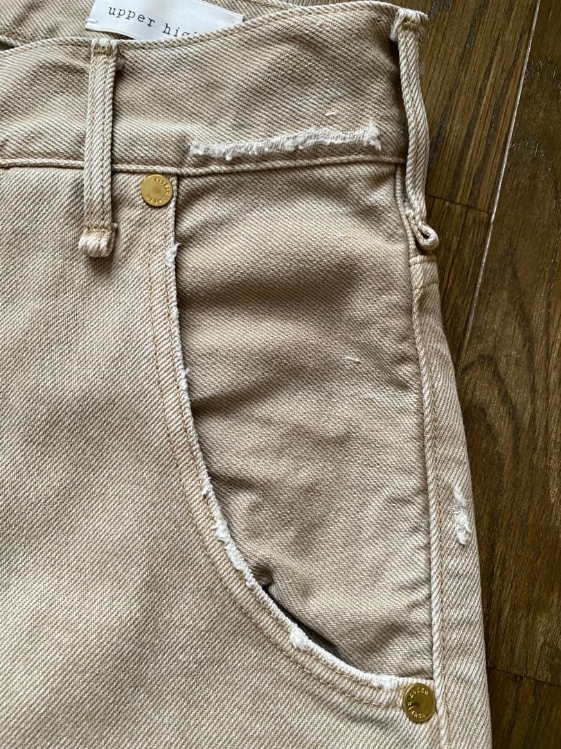 【別注】＜upper hights for conte＞ベージュ デニムパンツ