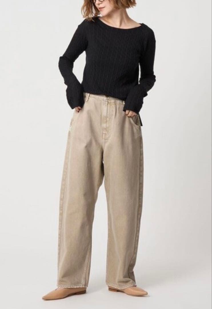 【別注】＜upper hights for conte＞ベージュ デニムパンツ