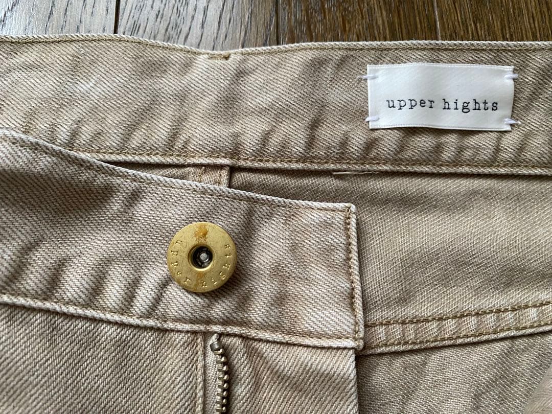 【別注】＜upper hights for conte＞ベージュ デニムパンツ