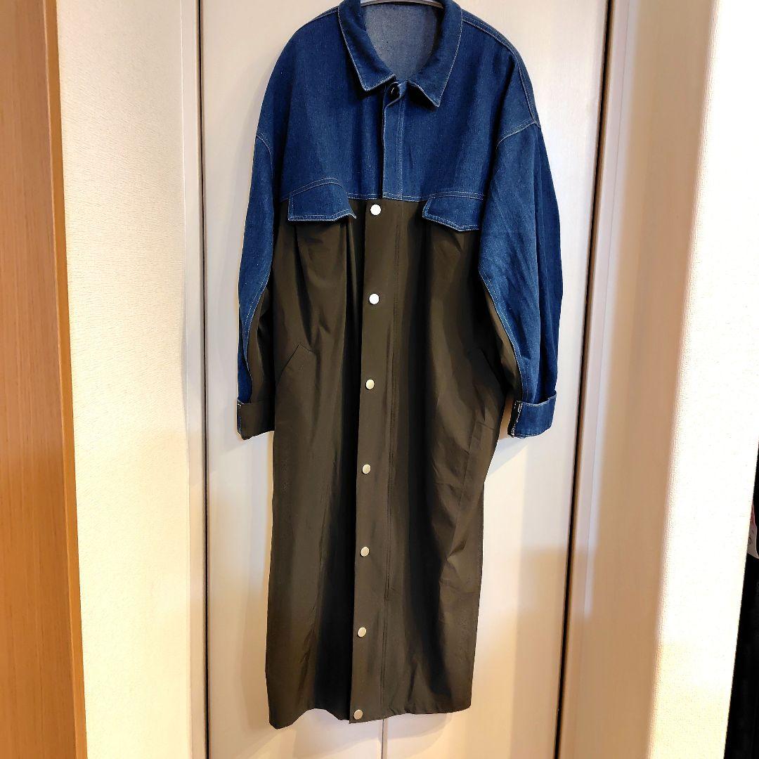 antiqua ドッキングロングコート