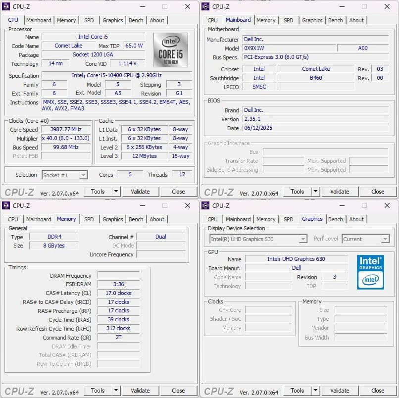 値下★DELL Vostro3681/i5-10400/8GB/SSD256GB