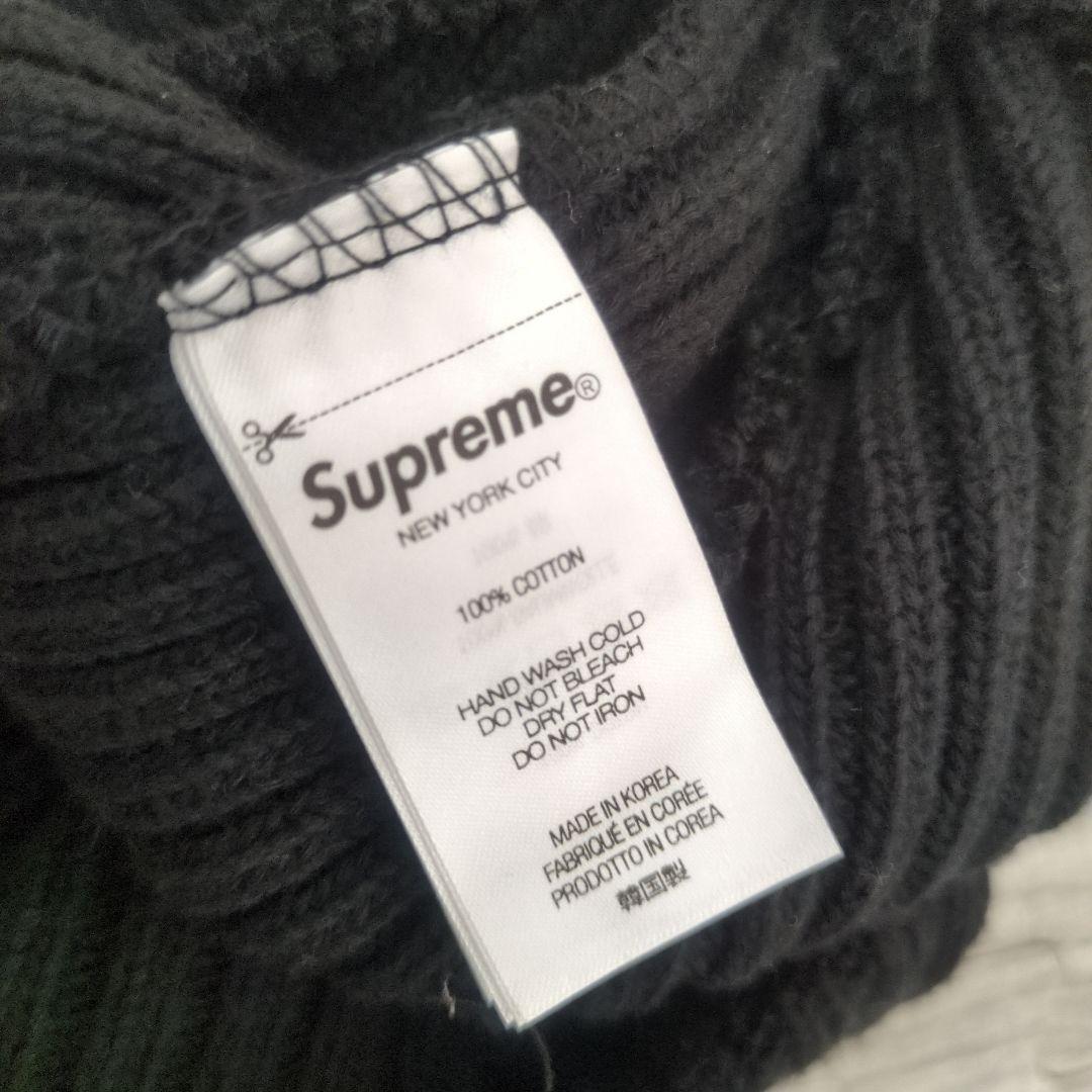 シュプリーム　Supreme　ニット帽　ブラック
