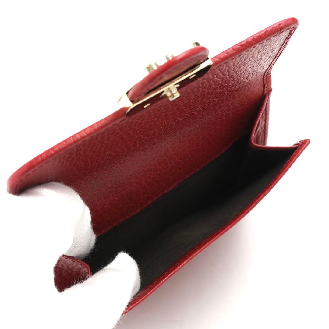 ✨新品未使用・箱付き✨　GUCCI ミニ財布　インターロッキング　GGロゴ 赤色