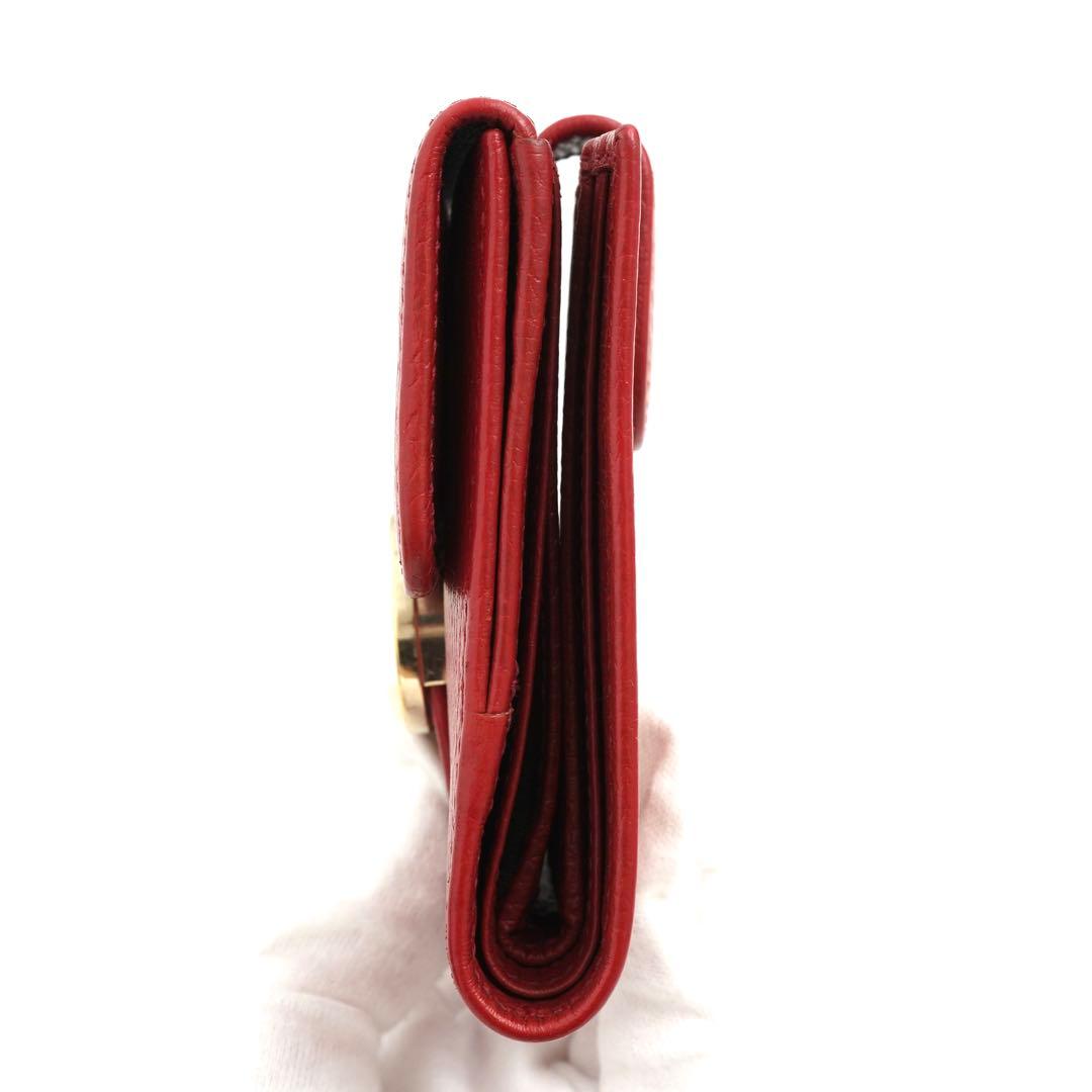 ✨新品未使用・箱付き✨　GUCCI ミニ財布　インターロッキング　GGロゴ 赤色