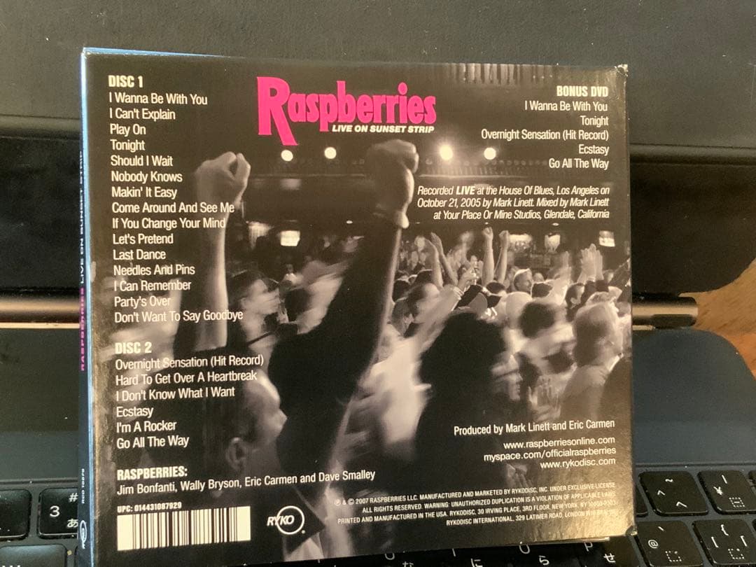 ラズベリーズ★Live on Sunset Strip 2CD＋DVD