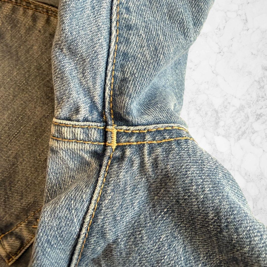 45r再び　おこめのデニム5 パッチワーク　サイズW32 日本製　美品！