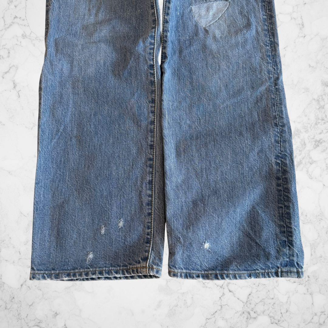 45r再び　おこめのデニム5 パッチワーク　サイズW32 日本製　美品！
