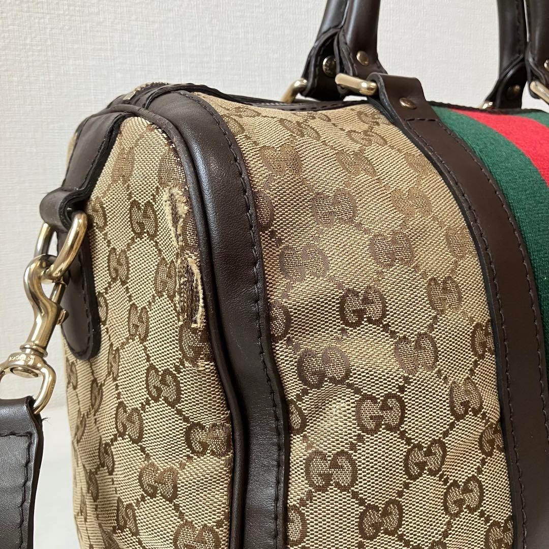 GUCCI グッチ GGキャンバス シェリーライン ハンドバッグ 247205