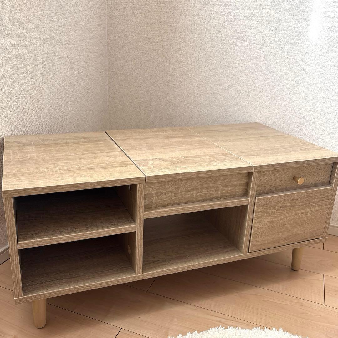 ⭐️北欧風‼️木製ドレッサーテーブル 可動式ミラー付き