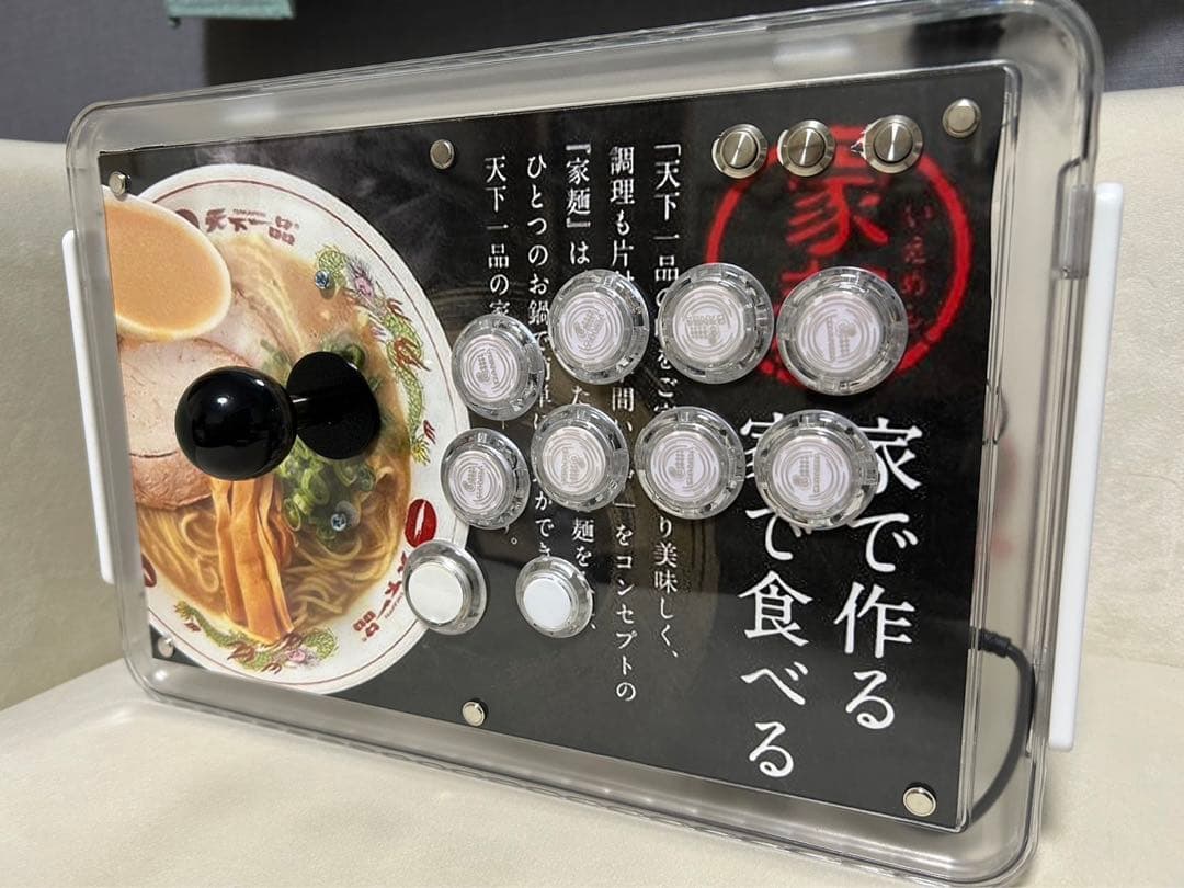 【クリア天板OLED】イラスト差し替え可能　アケコン　自作　カスタム　三和