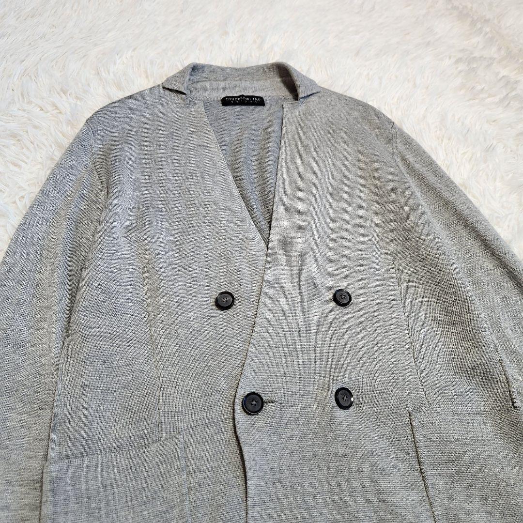 【極美品】トゥモローランド トリコット シルク混 ダブル ニット ジャケット L