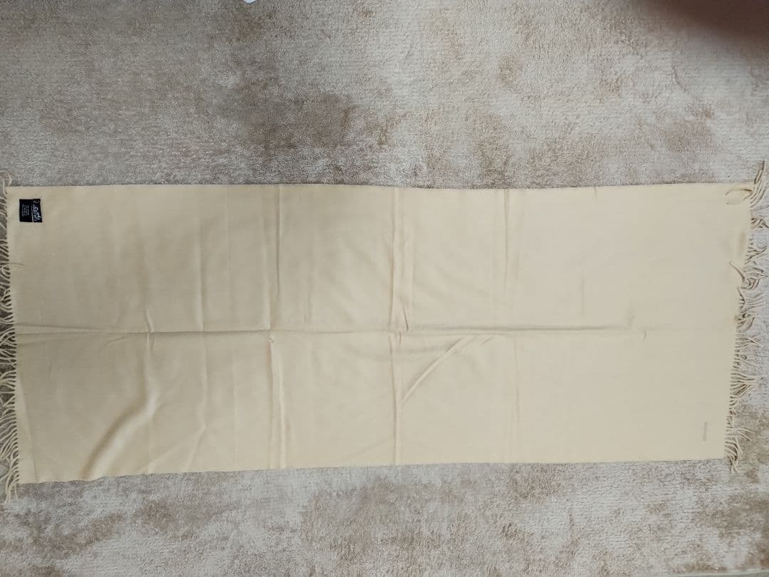 HERMES 100%カシミヤ ストール ベージュ　エルメス
