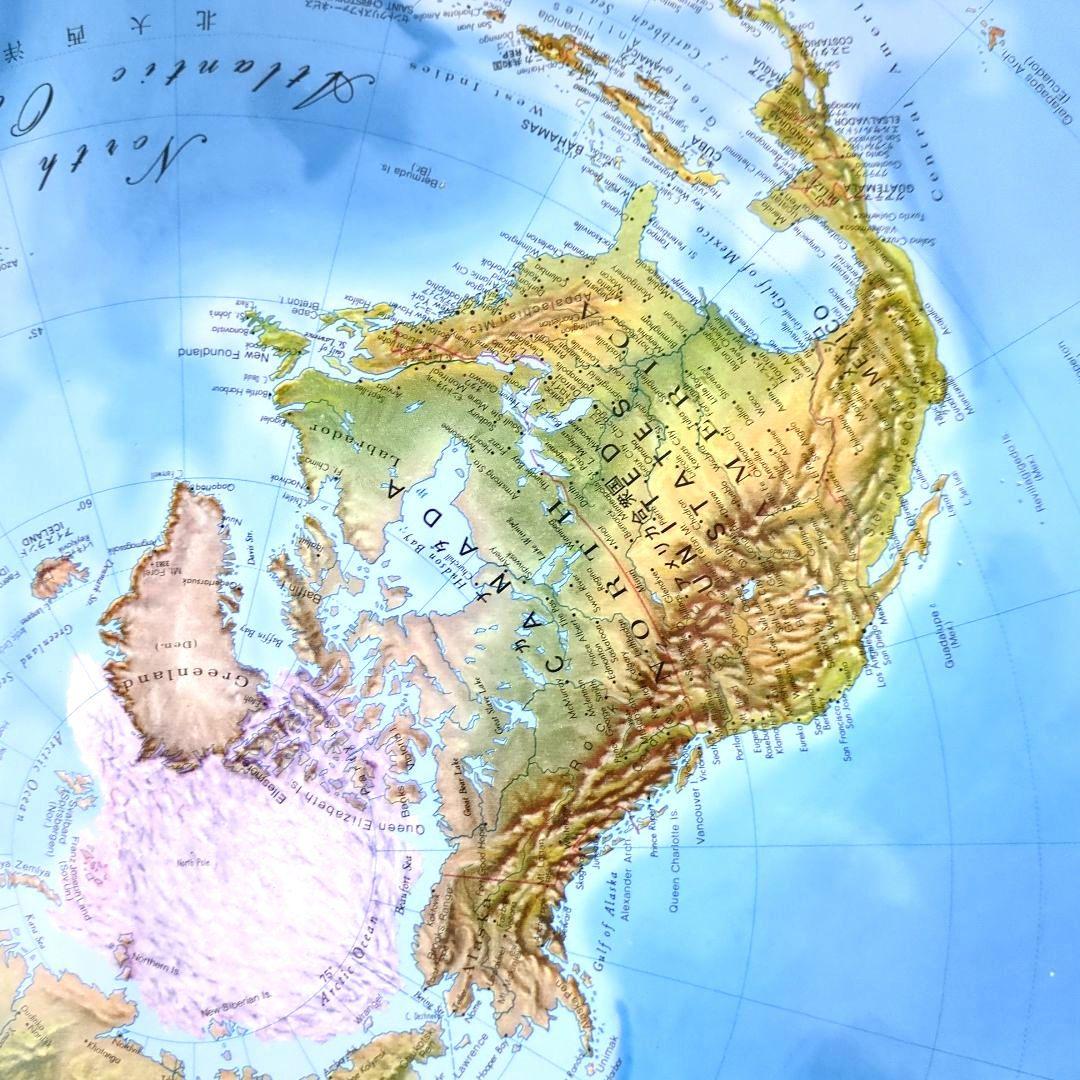 『北極からみた世界地図』ワールドマップ【新品 未使用品】
