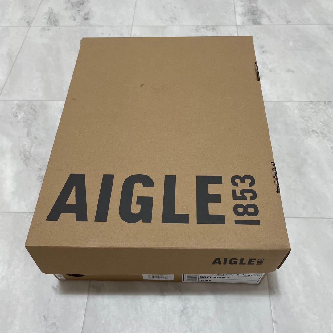 新品 AIGLE レインブーツ ソフトレイン2 厚底 ラバーブーツ エーグル
