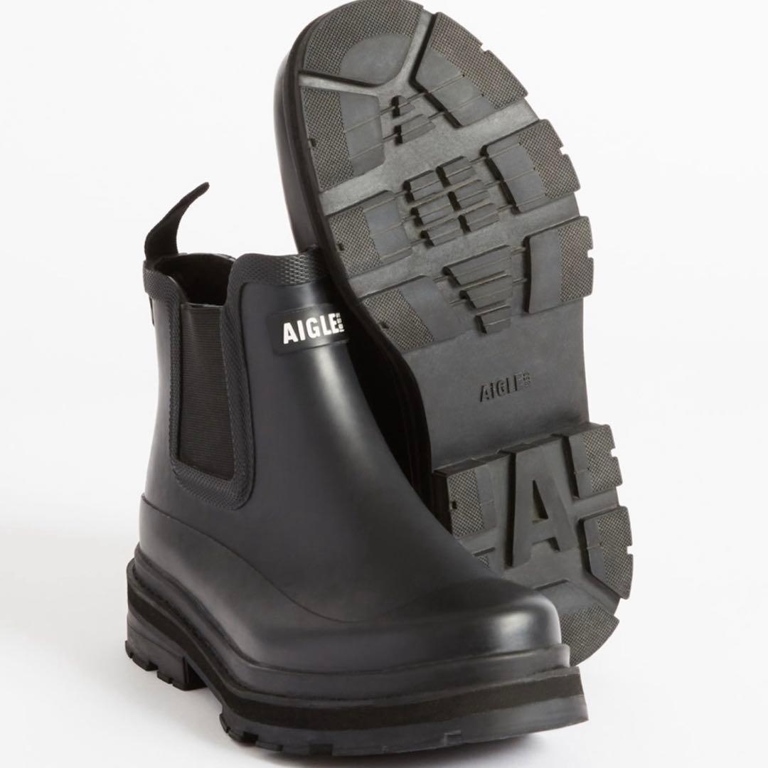 新品 AIGLE レインブーツ ソフトレイン2 厚底 ラバーブーツ エーグル