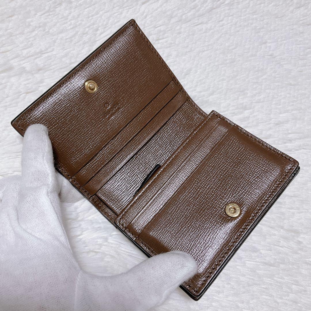 ♡美品♡グッチ 二つ折り財布 ハート モチーフ GG柄 スプリーム PVC ロゴ
