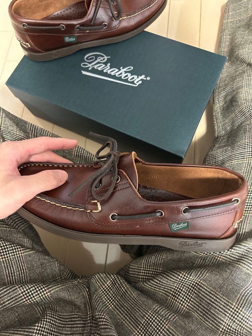 Paraboot ブラウン デッキシューズ