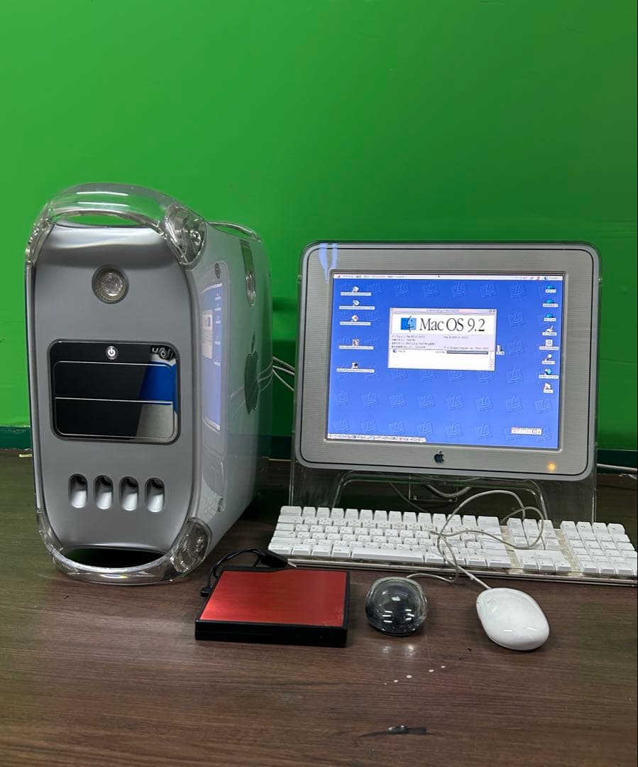 動作商品Apple power Mac Ｇ4ミラードドアとキーボードとマウスほか