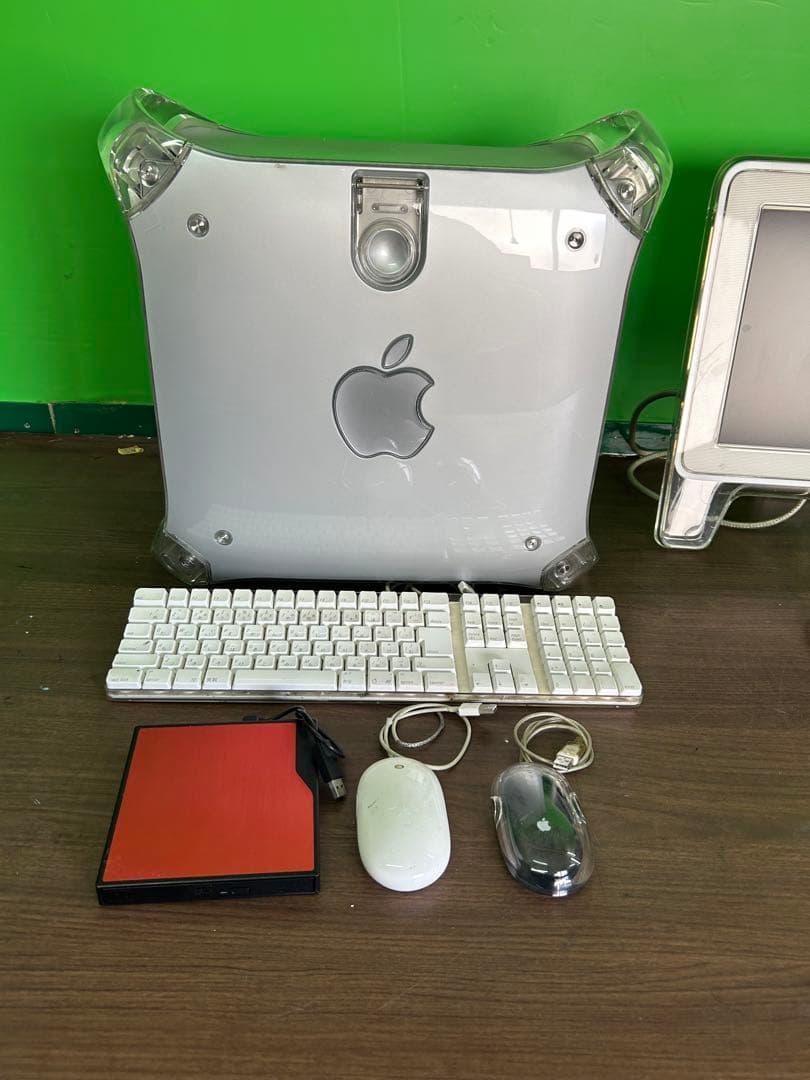 動作商品Apple power Mac Ｇ4ミラードドアとキーボードとマウスほか